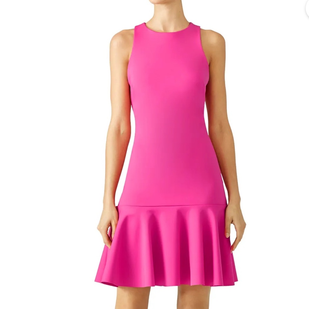 Trina Turk Pink‎ Fantastic Ruffle Dress Size 10
